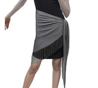 Gonna sarong scintillante accentata convertibile in scialle morbido poliestere con lacci regolabili per coprire il pareo elegante per la piscina, Filo d'argento grigio, Taglia unica