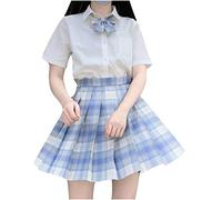 Gonna Scozzese Donna Lunga da Tennis, Calda Basic Punte Flared Fit Slim Mini Gonna, Vita Alta Pieghe da Plissettata, Vita Elastica, Lana Vintage Casuale Quadri Versatile A-Linea Gonna
