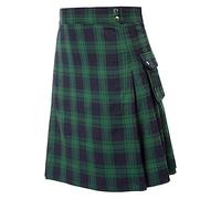Gonna scozzese Gothic Abbigliamento Uomo A Quadri Classico Tartan Scozzese Kilt Goth Rock Minigonna Streetwear Confortevole Highland Tracht Kilt Skater Streetwear, 03# Verde, XXL
