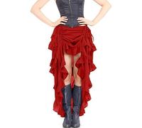 Gonna steampunk gotica vittoriana donna lunga gotica con volant punk a strati