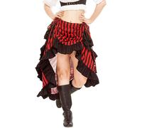 Gonna steampunk gotica vittoriana donna lunga gotica con volant punk a strati