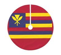 Gonna trapuntata per albero di Natale con stampa bandiera del Regno delle Hawaii, perfetta per la protezione del pavimento delle vacanze e decorazioni stagionali