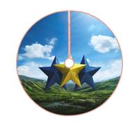 Gonna trapuntata per albero di Natale con stampa bandiera del Venezuela, perfetta per proteggere il pavimento delle vacanze e decorazioni stagionali