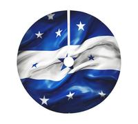 Gonna trapuntata per albero di Natale con stampa bandiera dell'Honduras, perfetta per proteggere il pavimento e decorazioni stagionali