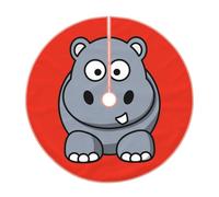 Gonna trapuntata per albero di Natale con stampa ippopotamo, perfetta per proteggere il pavimento e decorazioni stagionali