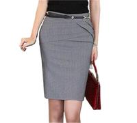 Gonna Tubino Gonna a Tubino da Donna, Vita Alta, sopra Il Ginocchio, Casual, Ufficio, Donna, Lavoro Corto, Formale, Nero, Grigio, Beige, gonne Aderenti(Grey,L)