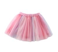 Gonna Tulle Bambina Gonna Tutu Ricamata con Rayas e Fiore Arcobaleno per Ragazze da Uno a Dieci Anni per Feste Carnevale