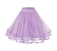 Gonna Tulle Donna Casual Elastica a Vita Alta Skirt Lunghezza al Ginocchio Tinta Unita Aderente Elasticizzata Carnevale Halloween Tutu per Adulti Feste E Serate Fuori Discoteca