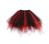 Gonna Tulle Donna Tutu Donna Sottogonna Tulle Gonne Tulle Donna tutù Donna Petticoat Tulle Tutu Skirt Adulto Gonna Tutu Donna Gonnellino Tulle Tutu per Adulti Principessa Gonnelline Tulle Nero Rosso