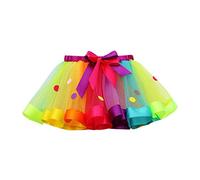 Gonna Tulle Mini Gonna da Ballo Carnevale Balletto per Bambini Baby Toddler Dance Party Rainbow Tutu Costume Girls Skirt Girls Outfits & Set 2-8 Anni (Multicolor, M)