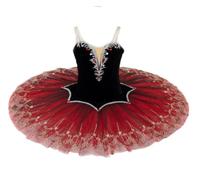 Gonna tutù da Balletto Il Lago dei cigni, Vestito tutù da Balletto Pancake | Costumi Top in velluto Ragazze Ballerina concorso festa Abito