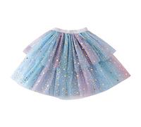 Gonna tutù da Ragazza Carnival Costume in Tinta Unita Elegante Principessa Performance Rock Elastiche Balletto in Chiffon per Feste e Danza, Carnevale (Light Blue, 4-5 Years)