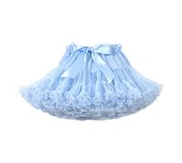 Gonna tutu Gonna da ballo con bolle di balletto Sottoveste gonfia in tulle arricciato Gonna a volant a strati Sottogonna principessa per feste blu M 5-7 anni