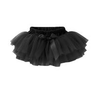 Gonna tutu morbida e soffice per neonata, a forma di fiocco, per feste e carnevale, in jeans, linea A, Nero , 0- 3 mesi