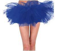 Gonna tutù per adulti, tutù da balletto, in tulle, sexy, da donna, anni '50, vintage, gonna a mezza scivolata, in tulle, per cosplay, feste, sottogonne, gonne a bolle da donna, Blu scuro, S