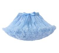 Gonna tutù per Bambine, Sottogonna a Strati tutù gonfio, Gonna in Tulle da Principessa Abito da Danza Classica Festa Danza Mini Costumi da Indossare Tutti i Giorni,Blu,XS