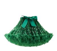 Gonna tutù per Bambine, Sottogonna a Strati tutù gonfio, Gonna in Tulle da Principessa Abito da Danza Classica Festa Danza Mini Costumi da Indossare Tutti i Giorni,Green 1,S