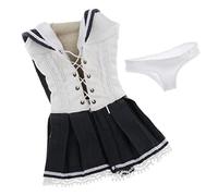 Gonna uniforme da scolaretta 1:6 per action figure da 30,5 cm, accessori per modellini, in scala 1/6, vestiti per bambole con biancheria intima per corpo da ragazza Kumik CY