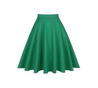 Gonna Vintage retrò Anni '50 e '60 Stampata Floreale Pin Up Rockabilly a Vita Alta Pattinatrice Ufficio Abbigliamento Casual da Donna per la festa-6-S