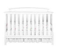 Gonne bianche per lettino per culla, gonna per biancheria da letto per bambini per culla per neonati o ragazzi, 28x52x14 pollici