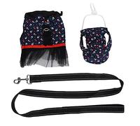 Gonne con imbracatura per maiale per animali domestici con maialini del guinzaglio per sfuggire alla cinghia del vestito da passeggio (GXBD04 blu m)