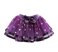 Gonne corte da bambina Primavera ed estate Gonne corte a rete gonfia Gonna da ragazza Bikini con gonna, Viola, 3-4 Anni