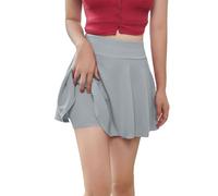 Gonne corte da tennis con pantaloncini minigonne per le donne Uk Gonna svasata a vita alta Basic Solid Color Sport Gonna con orlo a volant Slim Stretch Golf Skort Versatile Gonna a matita per la