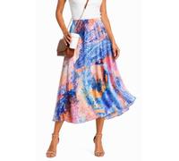 Gonne da donna lunghezza midi una linea swing gonna fluida, taglie forti, casual ed elegante abbigliamento primavera/estate resort