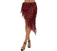 Gonne da Donna Tutu, Gonna da Danza del Ventre con Frange, Fascia Triangolare con Paillettes da Donna, Catena per la Vita, Gonna per spettacoli teatrali