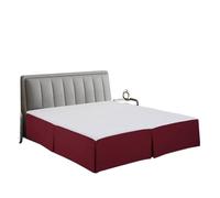 Gonne Da Letto Soft Microfiber Pleated Easy Fit Bed Skirt Add White Platform-Resistant Fade and Wrinkle -14 Inch Height Bedspread(Deep Red,Full)