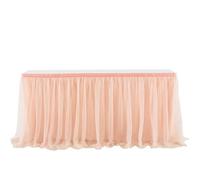 Gonne da tavolo for feste in tulle, tutù da sposa, tovaglie for rivelazione del sesso, feste di compleanno, decorazioni for la casa(Rose Gold,6FT 77x183cm)