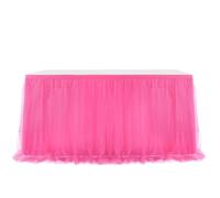 Gonne da tavolo for feste in tulle, tutù da sposa, tovaglie for rivelazione del sesso, feste di compleanno, decorazioni for la casa(Rose Agne,6FT 77x183cm)