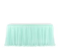 Gonne da tavolo for feste in tulle, tutù da sposa, tovaglie for rivelazione del sesso, feste di compleanno, decorazioni for la casa(Lake Blue,6FT 77x183cm)