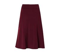Gonne da ufficio da donna, gonna midi slim a vita alta, gonna a tinta unita, elasticizzata in vita, lunghezza al ginocchio, gonna a mezziskirt UK A Line da donna, gonna estiva elasticizzata, Rosso, S