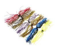 Gonne Di Esche Silicone per Pesca All'ascello,Kit Di Sei Esche Silicone - Accessori Da Pesca Flessibili per Attività All'aperto Mar Nero Giovani Pescatori Campeggio