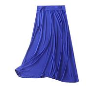 Gonne estive da donna per il Regno Unito gonne lunghe in cotone per il Regno Unito Plus Size Maxi gonna elasticizzata in vita invernale peso gonna lunga petite tinta unita gonna A Lineskirt vestiti