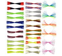 Gonne in silicone, gonne modello Making, Gonne regolari in silicone, 30 fasci di esche realistiche e follia morbide per le basi di acqua salata trota pesca di pesce gatto