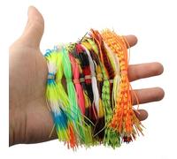 Gonne in silicone per gonne a maschera e calamari, confezione da 1012 pezzi con materiale per la costruzione di mosche, morbido, non tentacoli per la manutenzione delle esche spinnerbait (10 mazzi