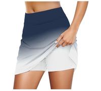Gonne lunghe strette da donna, casual, tinta unita, da tennis, yoga, sport, gonna attiva, Blu scuro, XXL