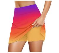 Gonne lunghe strette da donna, casual, tinta unita, da tennis, yoga, sport, gonna attiva, Colore: arancione., S