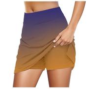 Gonne lunghe strette da donna, casual, tinta unita, da tennis, yoga, sport, gonna attiva, giallo., L