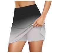 Gonne lunghe strette da donna, casual, tinta unita, da tennis, yoga, sport, gonna attiva, Nero , S