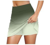 Gonne lunghe strette da donna, casual, tinta unita, da tennis, yoga, sport, gonna attiva, verde militare, S