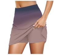Gonne lunghe strette da donna, casual, tinta unita, da tennis, yoga, sport, gonna attiva, Viola chiaro, L