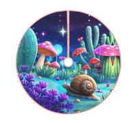 Gonne per albero da 122 cm con lumaca in magico paesaggio notturno copertura inferiore per albero di Capodanno decorazione per feste di Natale