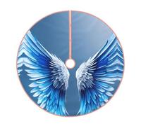 Gonne per albero di Natale con stampa di ali d'angelo, copertura trapuntata colorata per albero di Natale, perfetta per alberi piccoli e grandi