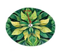 Gonne per albero di Natale da 48 pollici, decorazioni natalizie festive per uso interno ed esterno, foglie verde scuro che sporgono verso l'esterno, tappetino per albero di Natale per celebrazioni di