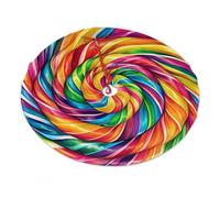 Gonne per albero di Natale da 48 pollici, decorazioni natalizie festive per uso interno ed esterno, lecca-lecca colorato al centro di un tappeto per albero di Natale con cornice rotonda isolata per le