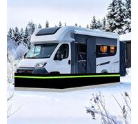 Gonne Rv Senza Foratura Richiesta, Protezione Roulotte Con Griglia Acciaio Inossidabile, Altezza 2.6 Piedi, Design An-ti-Vento E Neve Per Esterno E Giardino.(34m/111ft)