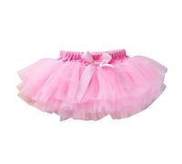 Gonne strette da bambina, morbida, morbida, gonna tutu, pantaloncini, feste con bowknot, carnevale, maglia di tulle e gonna, Colore: rosa., 3-6 Monate